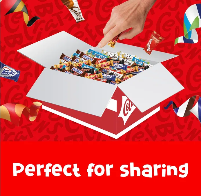Celebrations Assorted Bulk Milk Chocolate Bars Biscuit Sharing Box 2 0kg