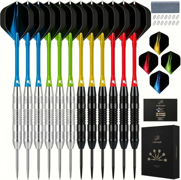 Centaur 12 Pack Steel Tip Darts Professional 22 24 Grams Metal Dart Set