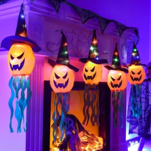 Cnmtcco Halloween Decorations 5 PCs Halloween Pumpkin String Lights Ip44 Waterpr