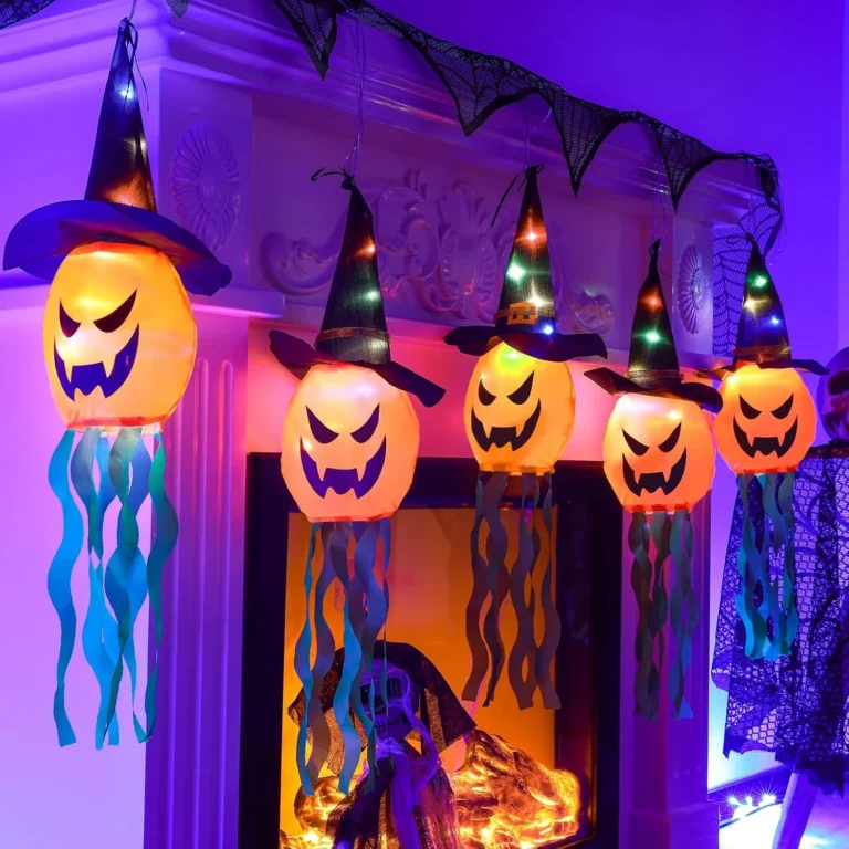 Cnmtcco Halloween Decorations 5 PCs Halloween Pumpkin String Lights Ip44 Waterpr