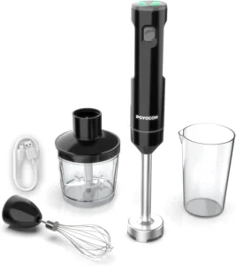 Cordless Variable Speed Hand Blender Poyocom Immersion Blender Rechargeable With