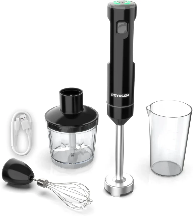 Cordless Variable Speed Hand Blender Poyocom Immersion Blender Rechargeable With