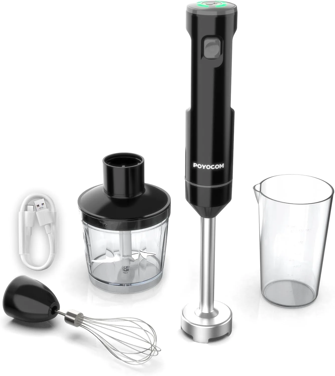 Cordless Variable Speed Hand Blender Poyocom Immersion Blender Rechargeable With