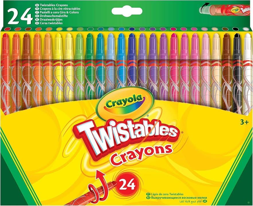 Crayola Twistables 24 No Sharpen Colouring Crayons