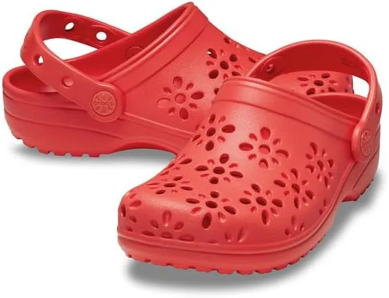 Crocs Unisex Kids Classic Floral Cut Out Clog Tclog