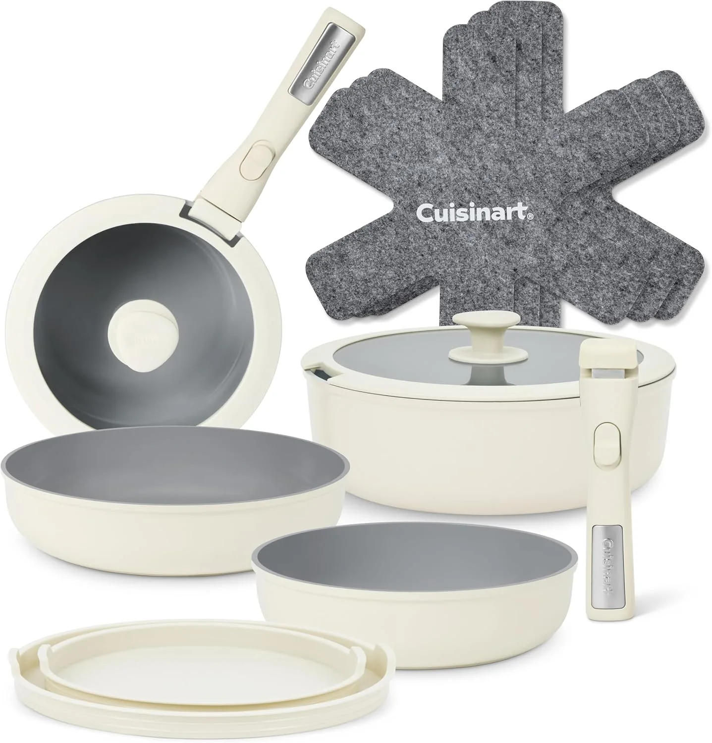 Cuisinart Clicksmart Ceramic Non Stick X2 Detachable Handle Pan Set
