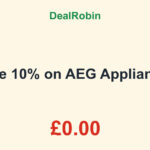 Save 10% on AEG Appliances
