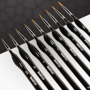 Detail Paint Brush Set Rock Ninja 9pcs Thin Brushes For Fine Detailing And Art P