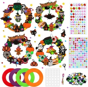 Diiwmme Halloween Wreath Craft Kits Diy Felt Ornaments