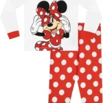 Disney Pyjamas | Long Sleeve Minnie Mouse Pyjamas | 100% Cotton Girls Pjs Ages 18 Months to 8 Years