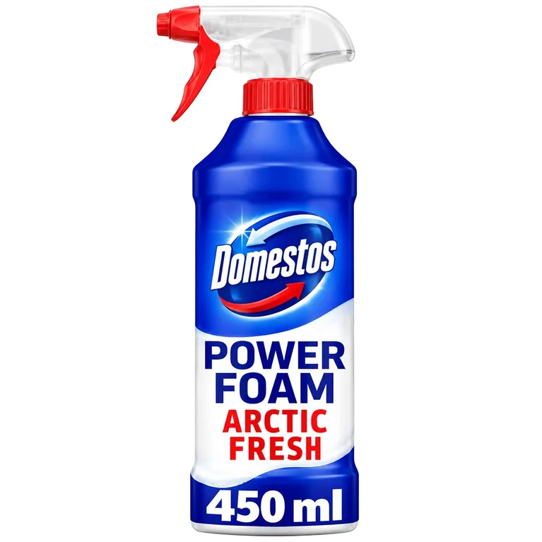 Domestos Power Foam Arctic Fresh Toilet And Bathroom Cleaner Spray Sprays Upside