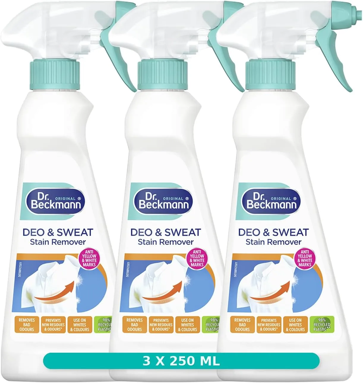 Dr Beckmann Deo And Sweat Stain Remover 250ml Pack Of 3