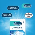 Dr. Beckmann Glowhite, In-Wash Sachets, Brighter White Laundry, 5 x 40g