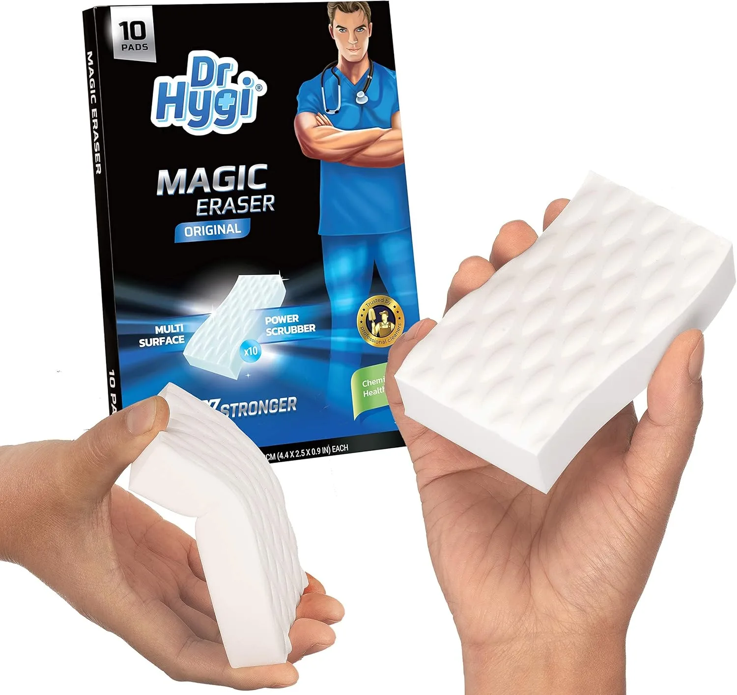 Dr Hygi Magic Eraser Sponge 10 Pack High Density Stain Cleaning Sponges