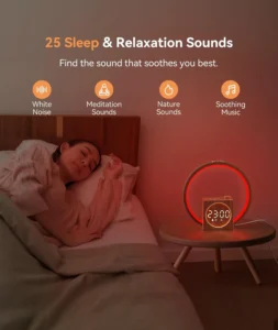 Dreamegg Sunrise Alarm Clock White Noise Machine Wake Up Light