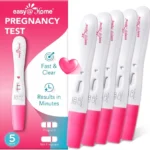 Easy@Home Pregnancy Test (5 Pack) | hCG Test with 10 MIU/mL Sensitivity | Clear and Quick Results