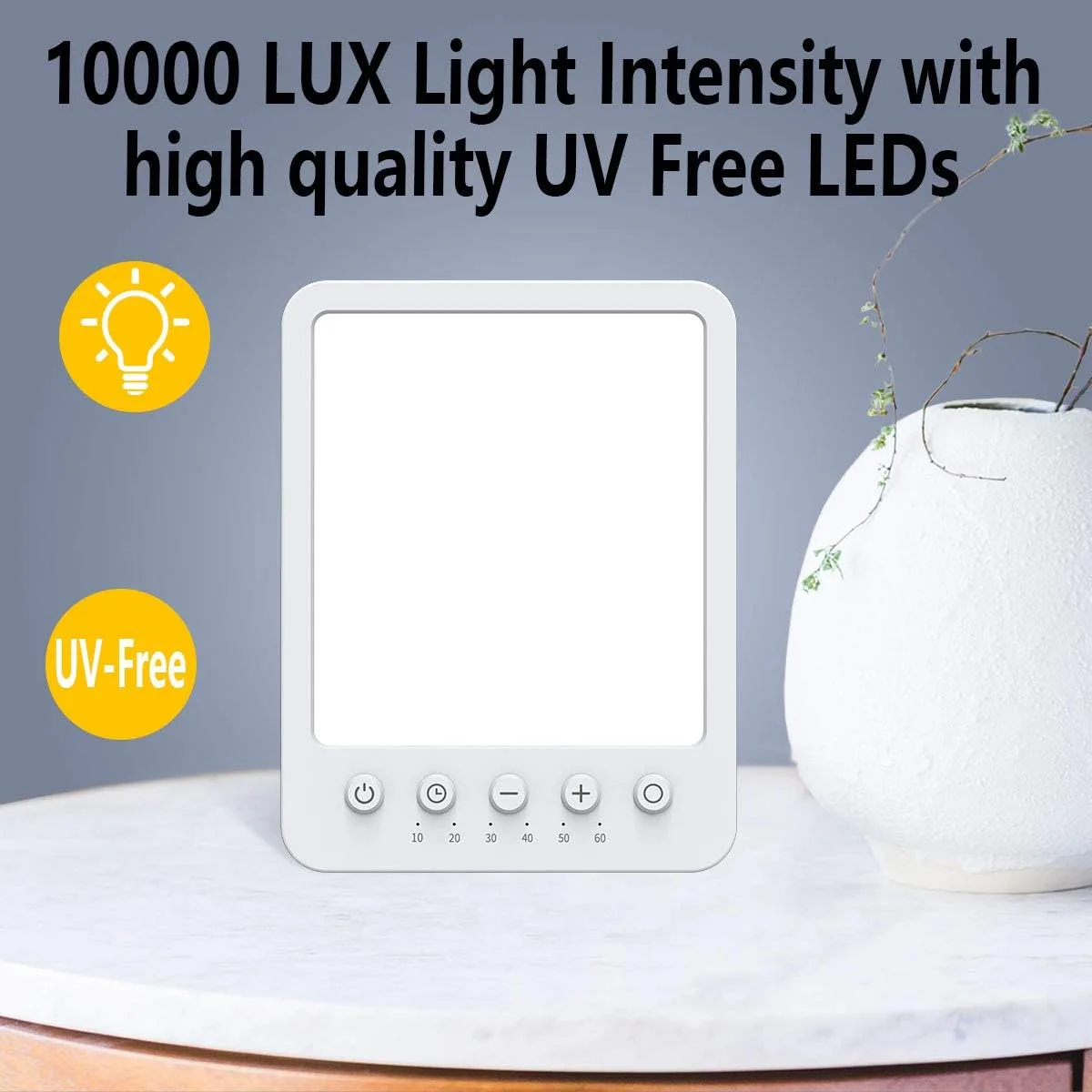 Easysleep Therapy Lights Lamp Sun 10000 Lux For Depression Led UV Free Spectrum