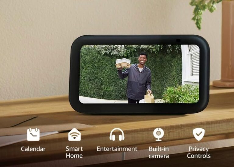 Echo Show 5 Newest Gen Smart Display And Alarm Clock With Clearer Sound Charcoal