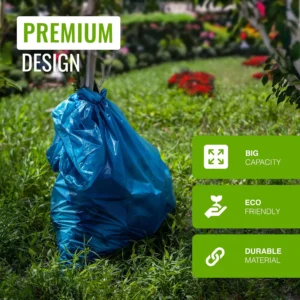 Ecobag 20 Pack Blue Rubble Bags 40l 100 Microns Recyclable Heavy Duty Bin Bags L