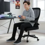 Ergonomic Office Chair, Lumbar Support, Flip-Up Arms, 360° swivel, 30° Tilt