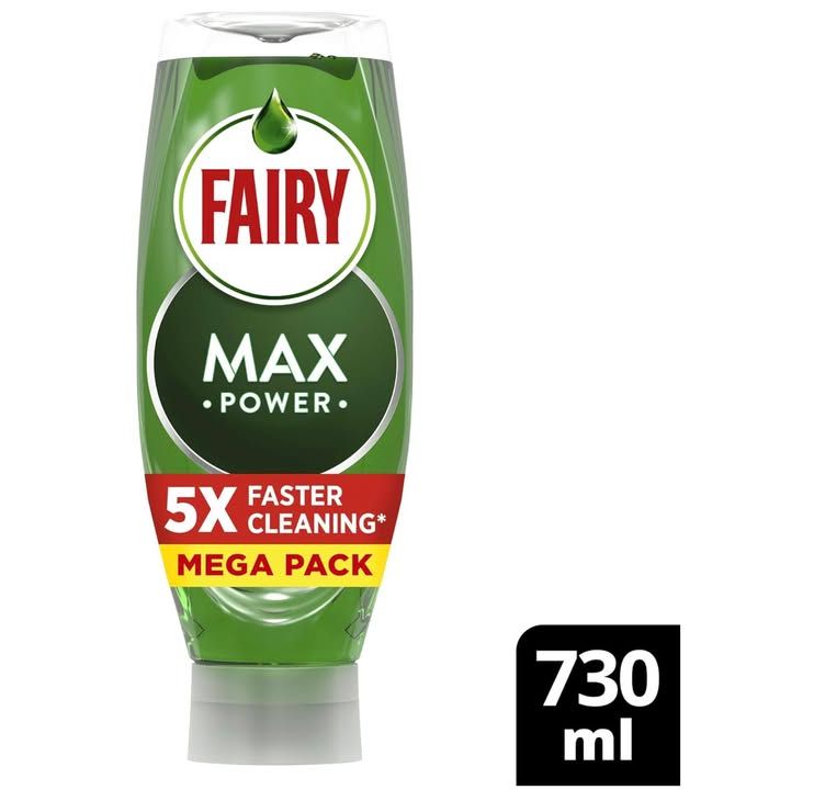 Fairy Max Power Washing Up Liquid Original 730ml