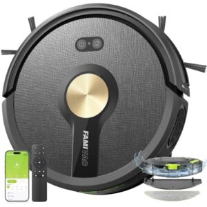 Famivac Robot Vacuum Cleaner With Mop 6000pa Strong Suction 160min Runtime