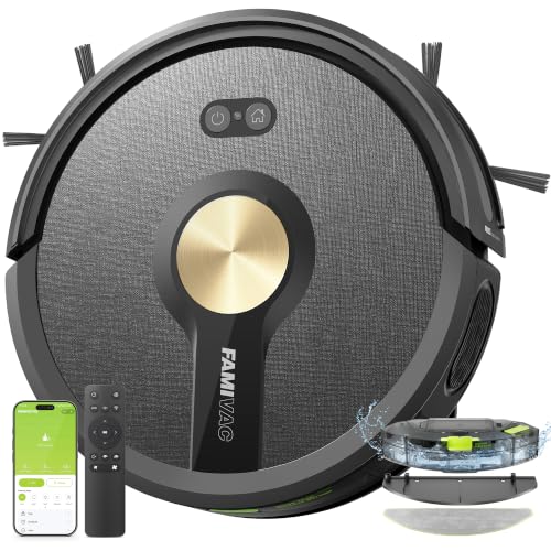 Famivac Robot Vacuum Cleaner With Mop 6000pa Strong Suction 160min Runtime