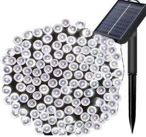 Fansir Solar String Lights 72ft 200 Led Outdoor String Solar Powered Fairy Light