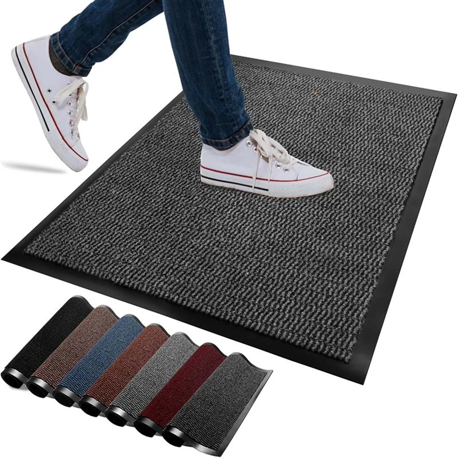 Fb Funkybuys Washable Door Mats Indoor And Outdoor Non Slippery Heavy Duty Doorm
