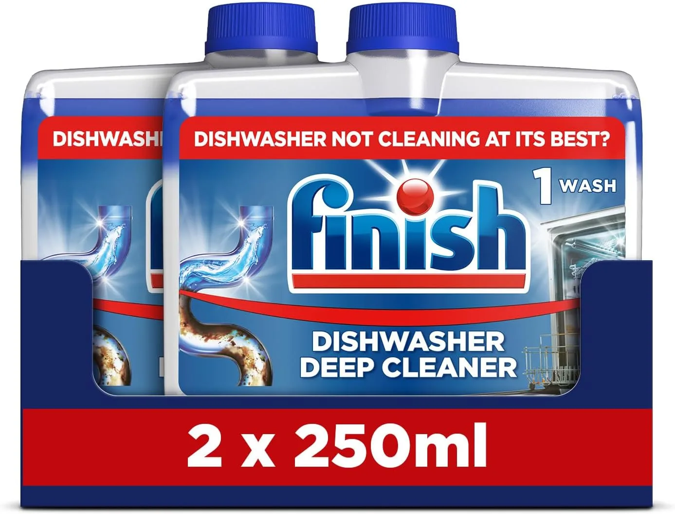 Finish Dishwasher Cleaner Fresh For A Deep Clean 2 X 250ml 500ml