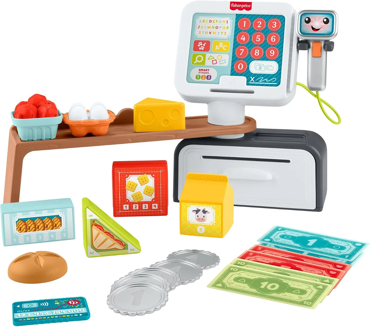 Fisher Price Count And Shop Cash Register Learning Toy Multilanguage