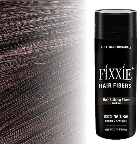 Fixxie Hair Fibres Dark Brown For Thinning Hair 27 5g Bottle Hair Fibre Conceale