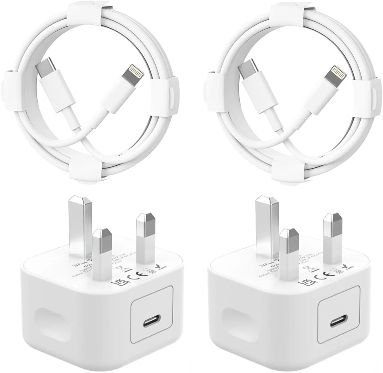 For Iphone USB C Fast Charger Plug And Cable Mfi Certified 2pack 20w Pd USB C Fa