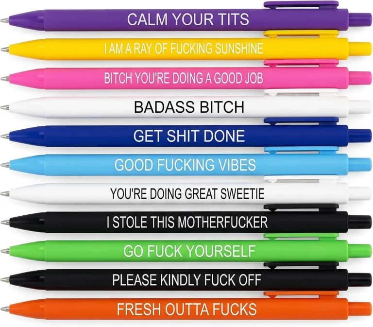 Funny Novelty Pens Set Of 11 Secret Santa Gifts For Women Rude Pens With Cheeky