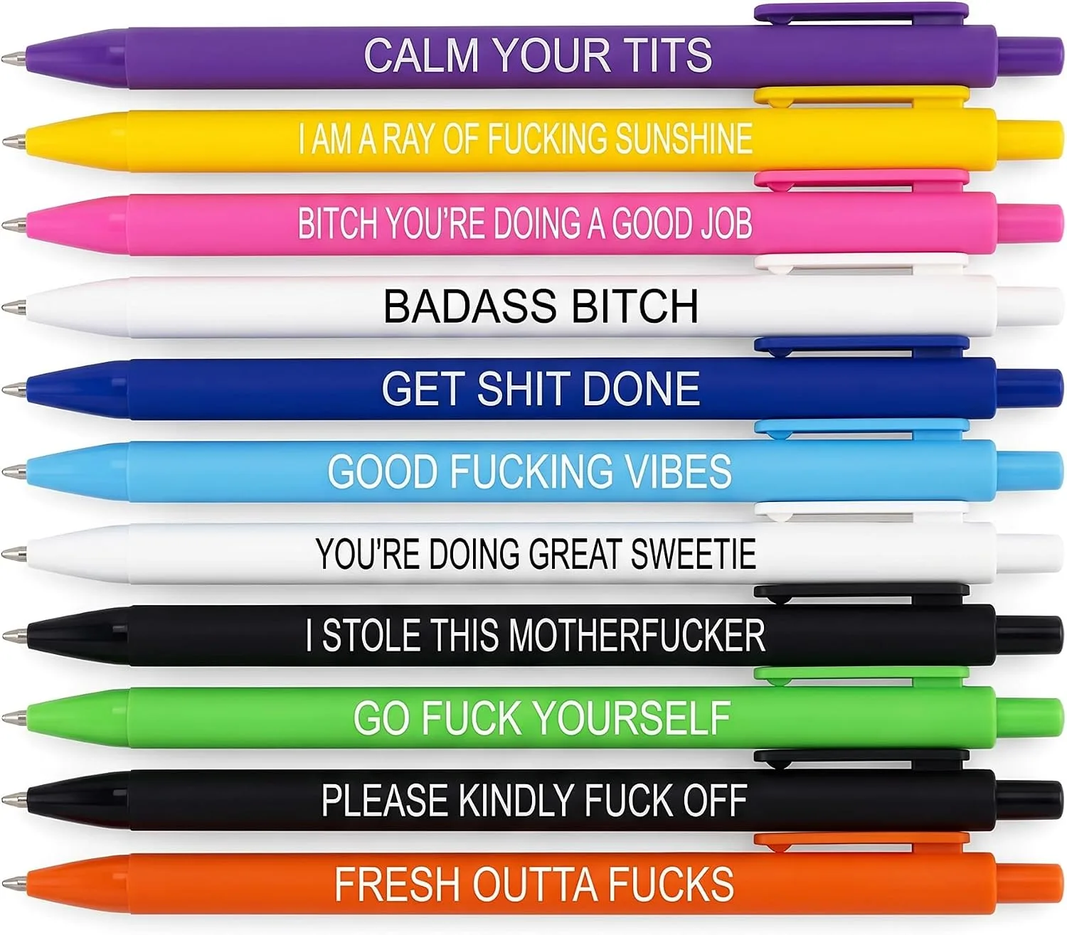 Funny Novelty Pens Set Of 11 Secret Santa Gifts For Women Rude Pens With Cheeky