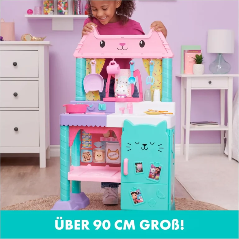 Gabby S Dollhouse Cakey Kitchen Set For Kids With Play Kitchen Accessories Play