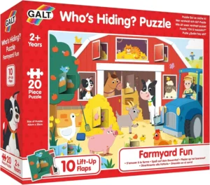 Galt Who S Hiding Farmyard Fun Jigsaw Puzzle 20 Pieces Ages 2