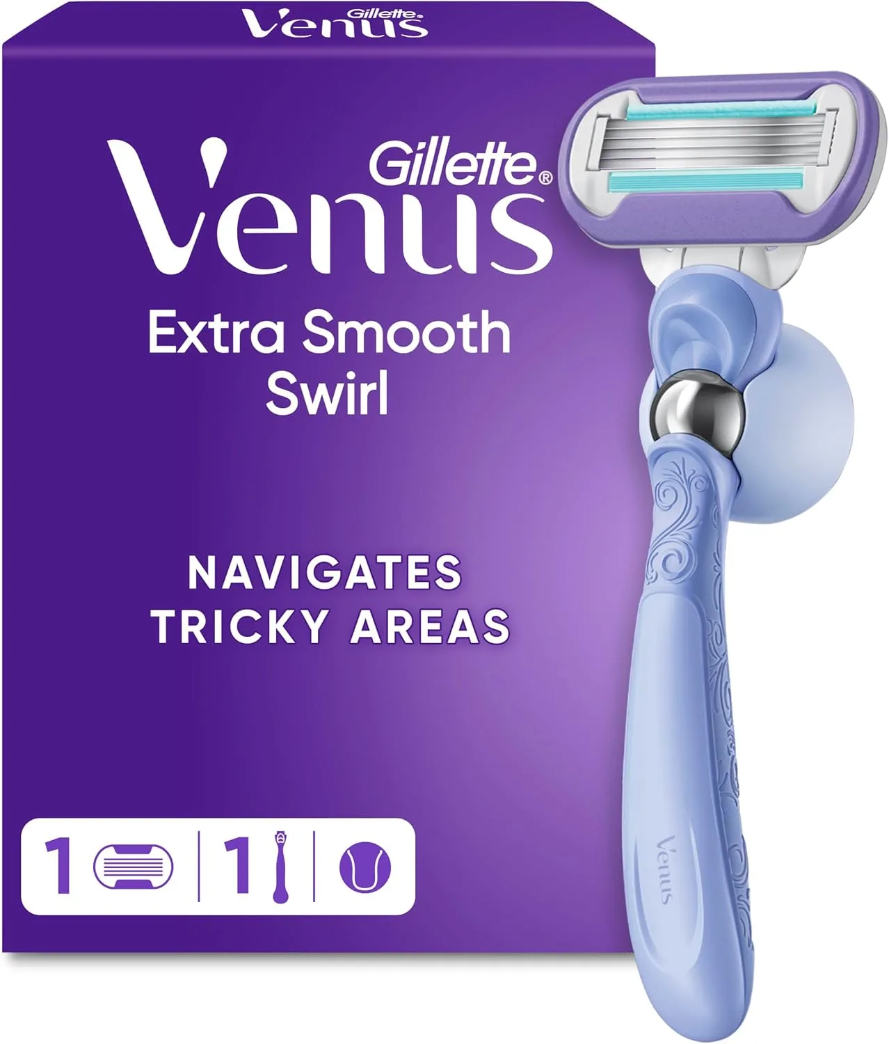 Gillette Venus Extra Smooth Swirl Women S Razor 1 Refill Razor Cartridges Pivoti