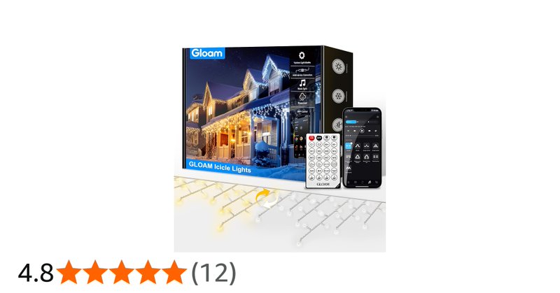 Gloam Smart Icicle Outdoor Christmas Lights 10m 300led Fairy Light Plug In