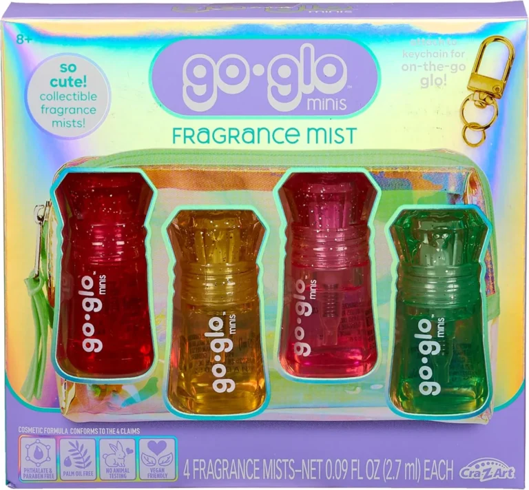 Go Glo Minis Fragrance Mist 4 Mini Signature Fragrances With Makeup Bag Keychain