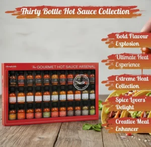 Gourmet Hot Sauce Gift Set 30 Bottle Arsenal Selection With 3 Collections Extrem