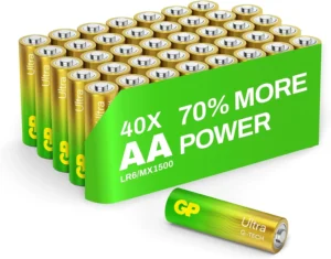 Gp Aa Batteries 40 Pack 1 5v Alkaline Double A 10 Yr Long Shelf Life