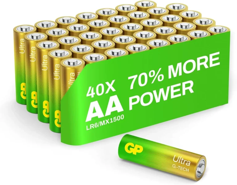 Gp Aa Batteries 40 Pack 1 5v Alkaline Double A 10 Yr Long Shelf Life