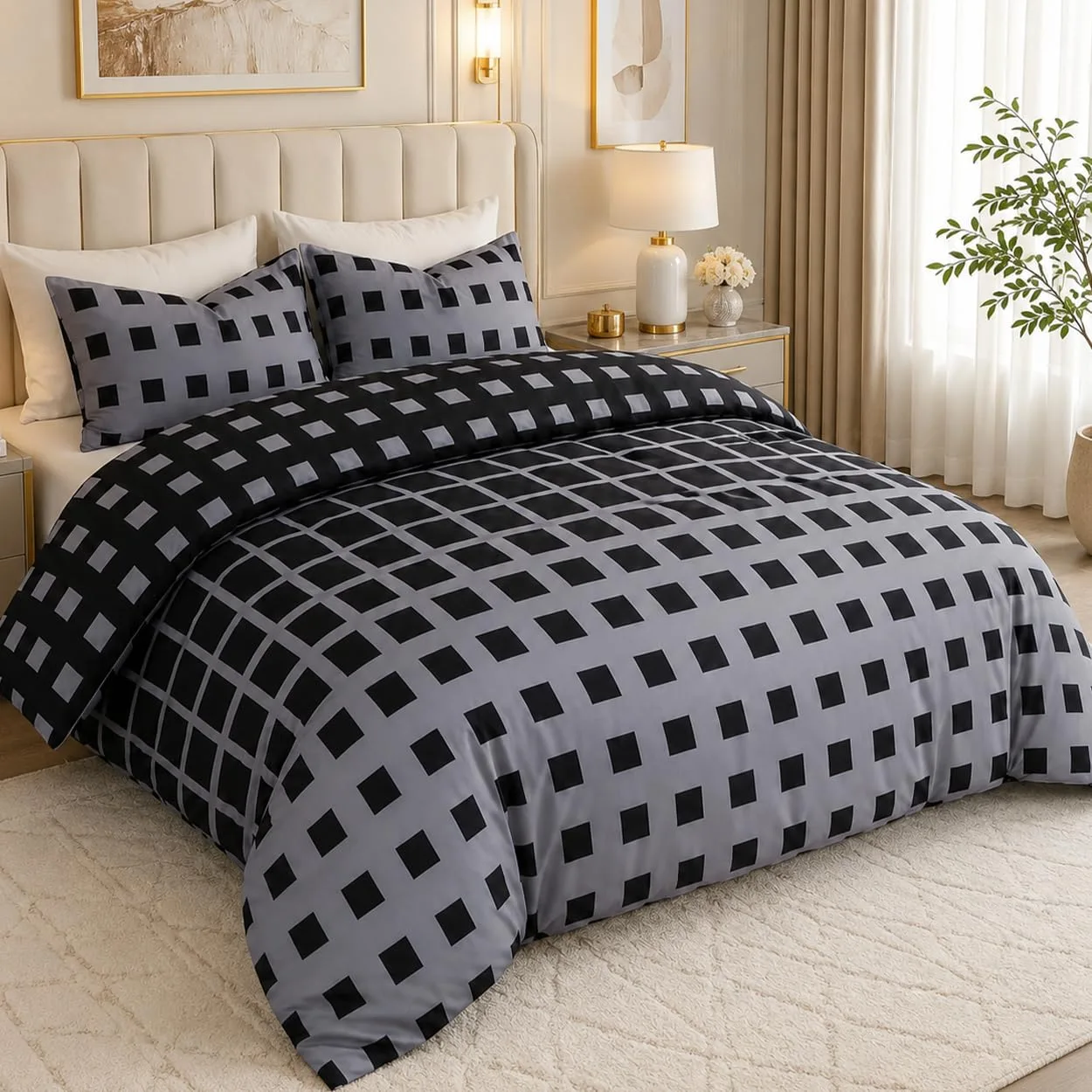 Grace Double Duvet Set Premium Brushed Microfiber Duvet Cover Double Ultrasoft H