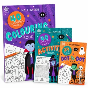 Halloween Activity Pack For Kids 3 Books With 104 Activity Pages Colouring Dot T
