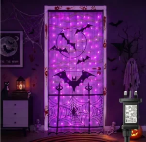 Halloween Decoration Lights Outdoor 2 1m 140 Led Purple Net String Lights
