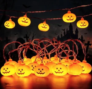 Halloween Lights 3m 20 Led Pumpkin Lights Battery Operated Waterproof Orange Hal
