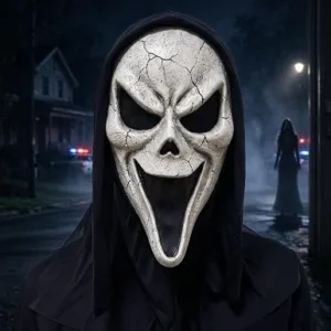 Halloween Scream Mask Horror Ghost Face Mask Scary Costume Accessory
