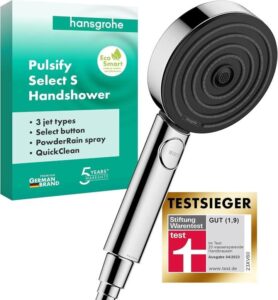 Hansgrohe Pulsify Select Water Saving Shower Head 6 9 L Min Ecosmart Hand Shower