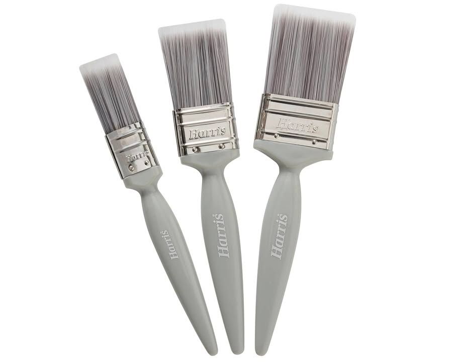 Harris Essentials Walls And Ceilings Paint Brushes 3 Brush Pack 1 1 5 2